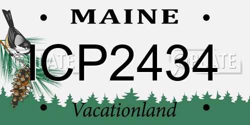 ICP2434 Maine License Plate
