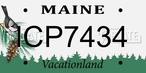 ICP7434 Maine License Plate