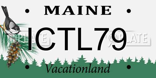 ICTL79 Maine License Plate