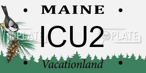 ICU2 Maine License Plate