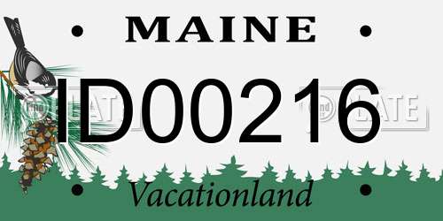 ID00216 Maine License Plate