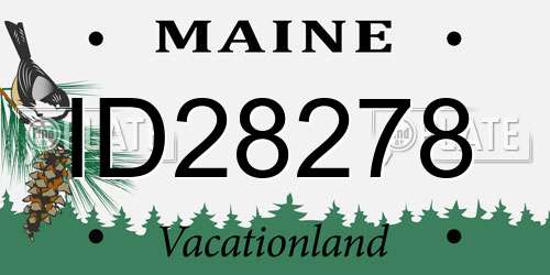 ID28278 Maine License Plate