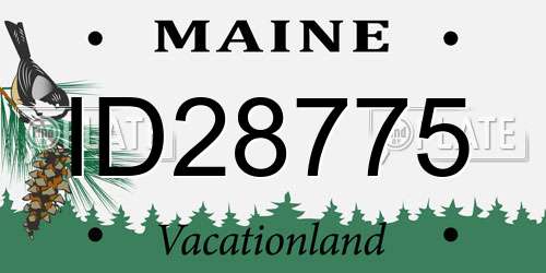 ID28775 Maine License Plate