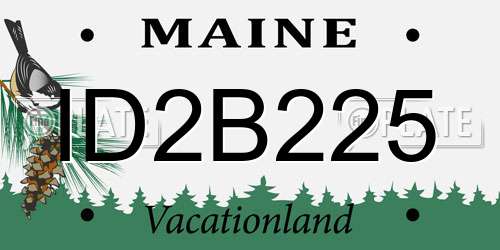 ID2B225 Maine License Plate