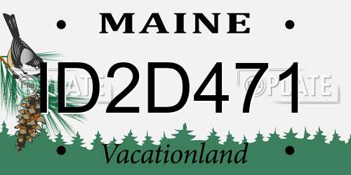 ID2D471 Maine License Plate