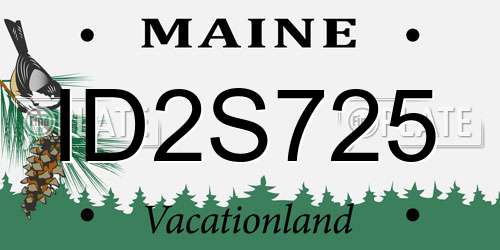ID2S725 Maine License Plate