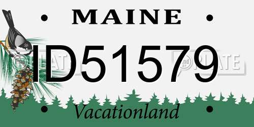 ID51579 Maine License Plate