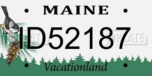 ID52187 Maine License Plate