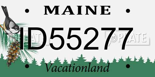 ID55277 Maine License Plate