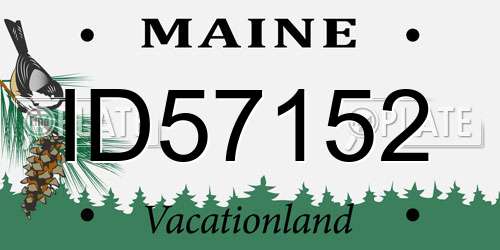 ID57152 Maine License Plate