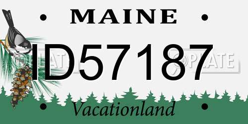 ID57187 Maine License Plate