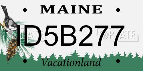 ID5B277 Maine License Plate