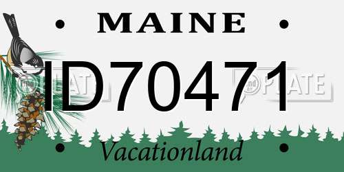 ID70471 Maine License Plate