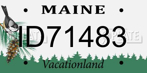 ID71483 Maine License Plate