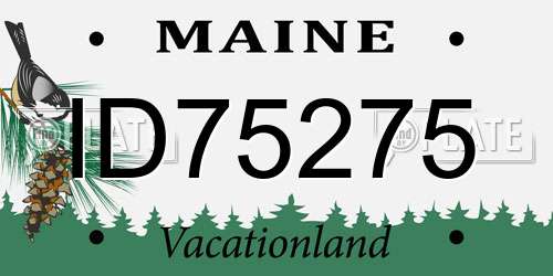 ID75275 Maine License Plate