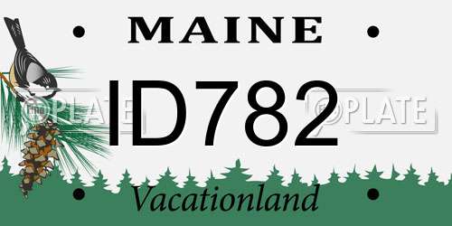 ID782 Maine License Plate