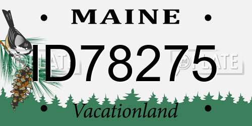 ID78275 Maine License Plate