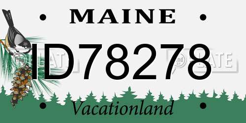 ID78278 Maine License Plate