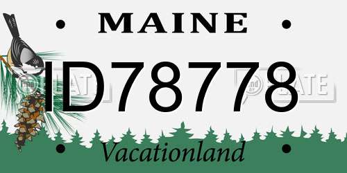 ID78778 Maine License Plate