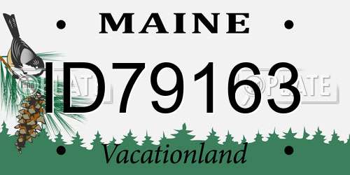 ID79163 Maine License Plate