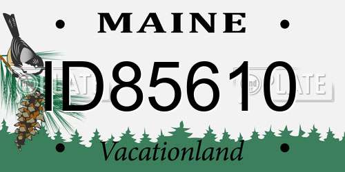 ID85610 Maine License Plate