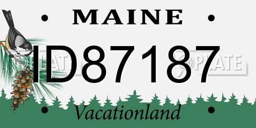 ID87187 Maine License Plate