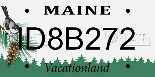 ID8B272 Maine License Plate