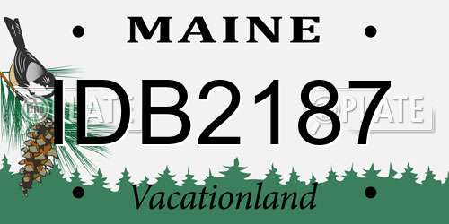 IDB2187 Maine License Plate