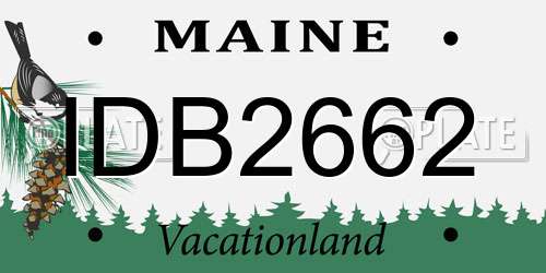 IDB2662 Maine License Plate