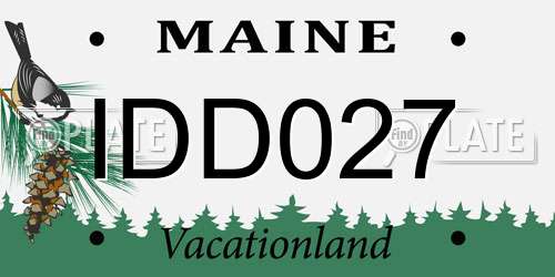 IDD027 Maine License Plate