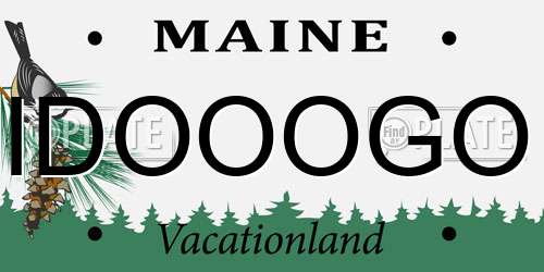 IDOOOGO Maine License Plate