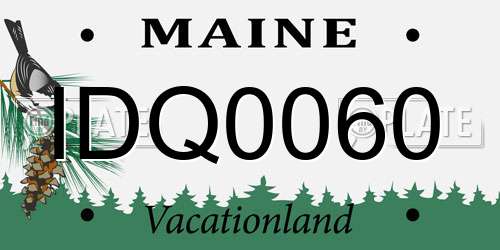 IDQ0060 Maine License Plate
