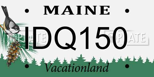 IDQ150 Maine License Plate