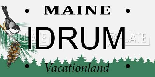IDRUM Maine License Plate