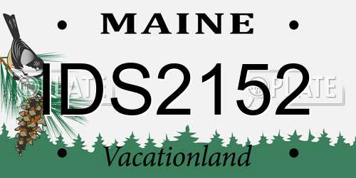 IDS2152 Maine License Plate