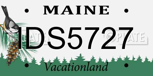 IDS5727 Maine License Plate