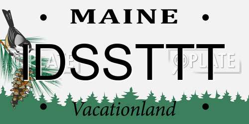 IDSSTTT Maine License Plate