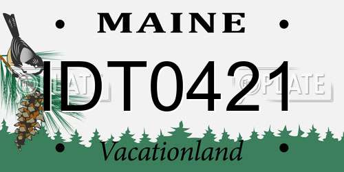 IDT0421 Maine License Plate