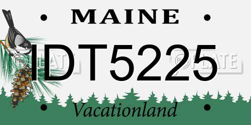 IDT5225 Maine License Plate