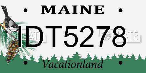 IDT5278 Maine License Plate