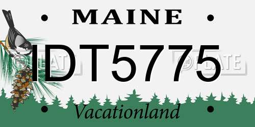 IDT5775 Maine License Plate