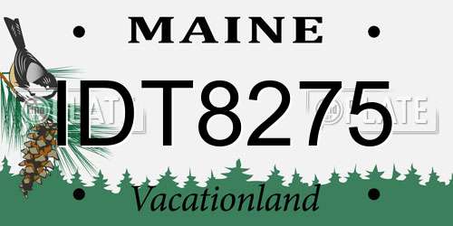 IDT8275 Maine License Plate