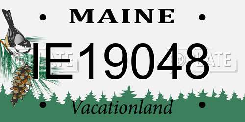 IE19048 Maine License Plate