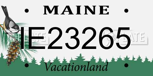 IE23265 Maine License Plate