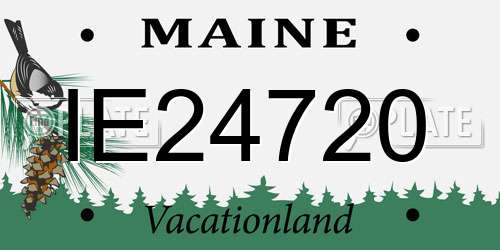 IE24720 Maine License Plate