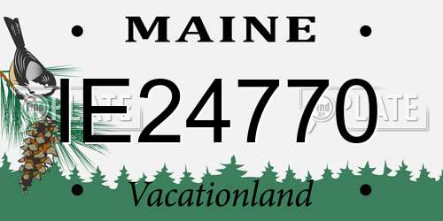 IE24770 Maine License Plate