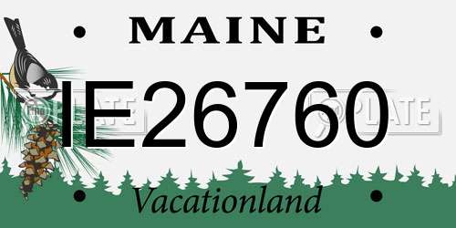IE26760 Maine License Plate