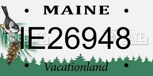 IE26948 Maine License Plate
