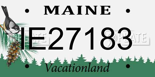 IE27183 Maine License Plate