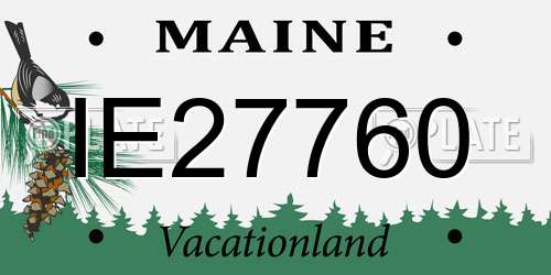 IE27760 Maine License Plate